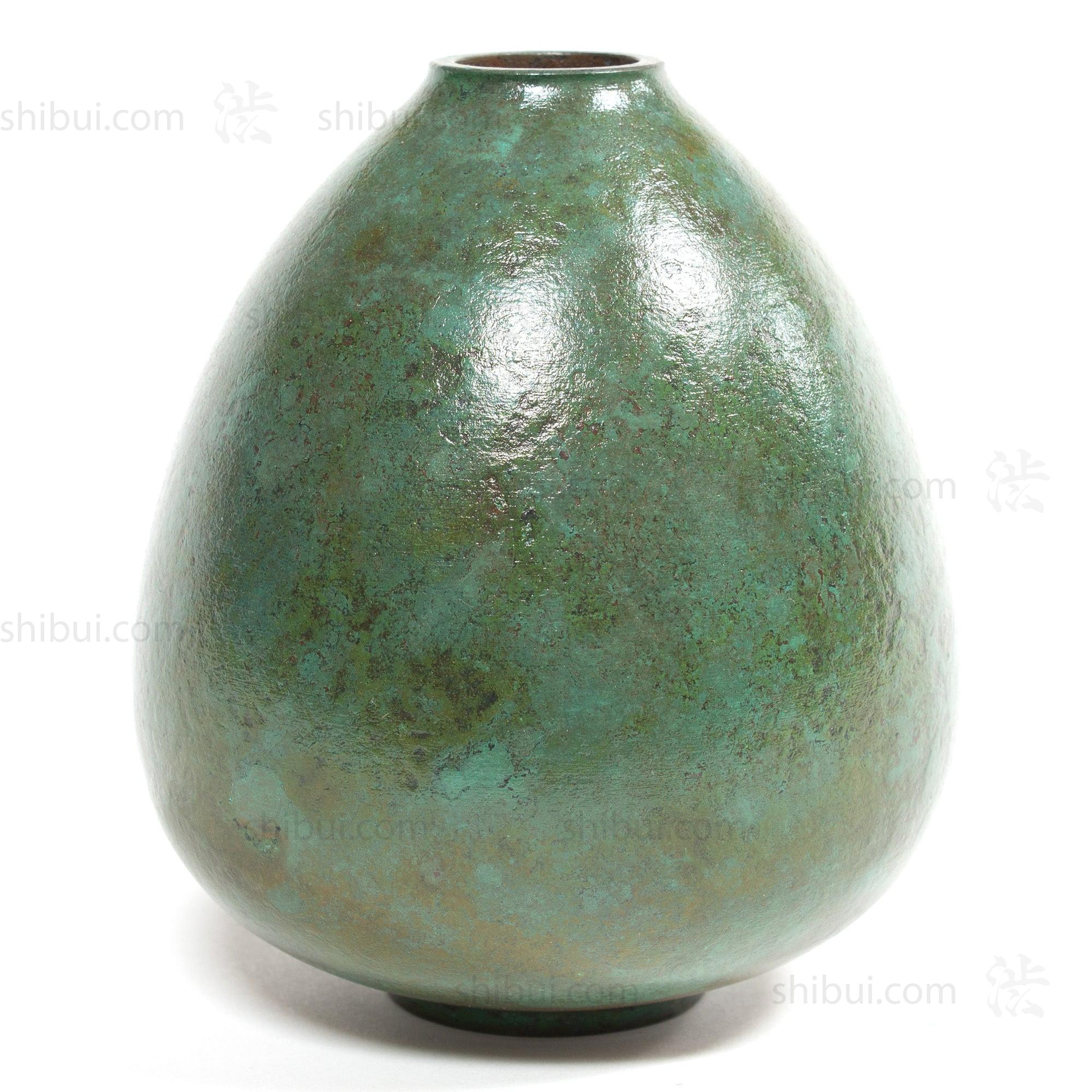 Teal Vintage Bronze Vase with Box