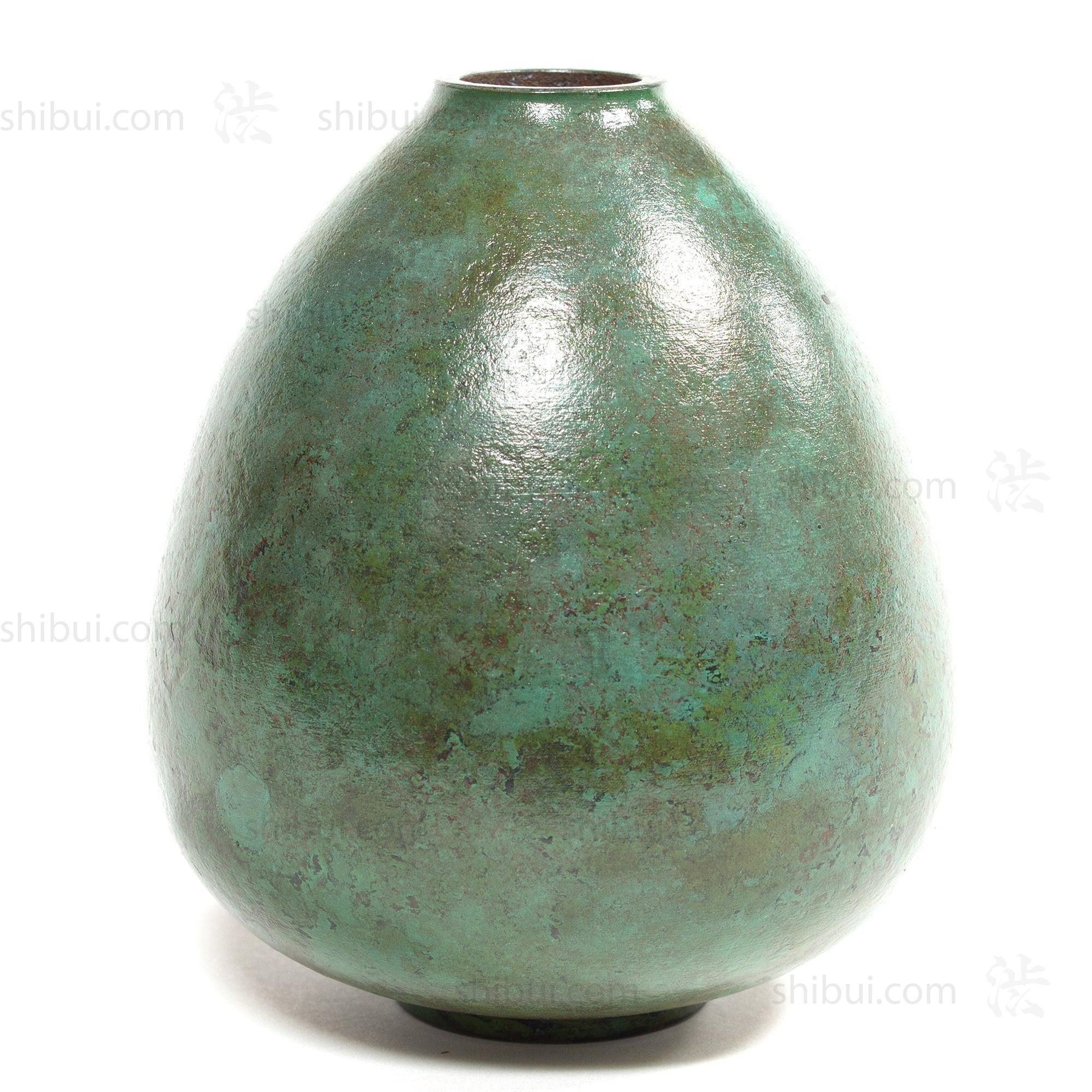Teal Vintage Bronze Vase with Box