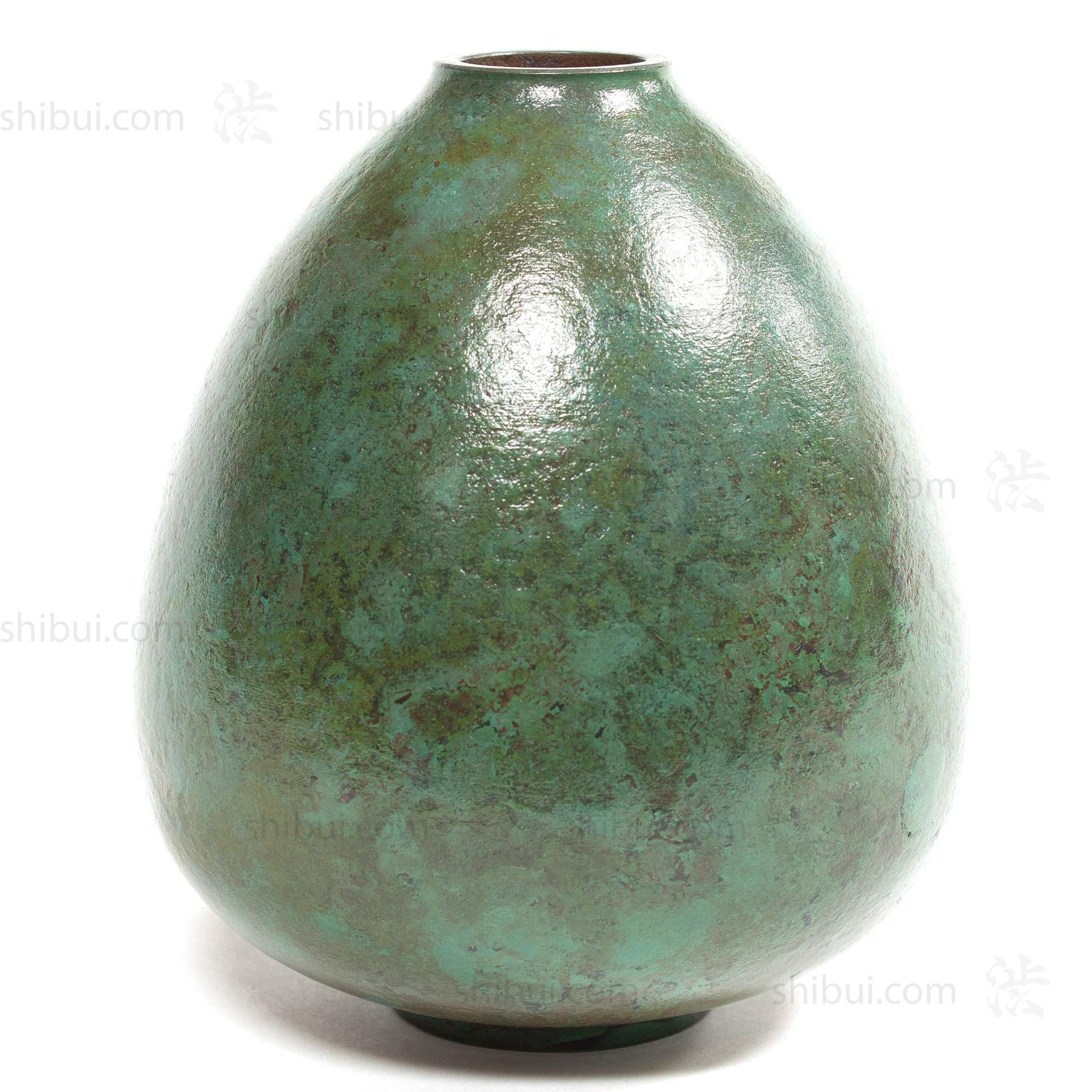 Teal Vintage Bronze Vase with Box