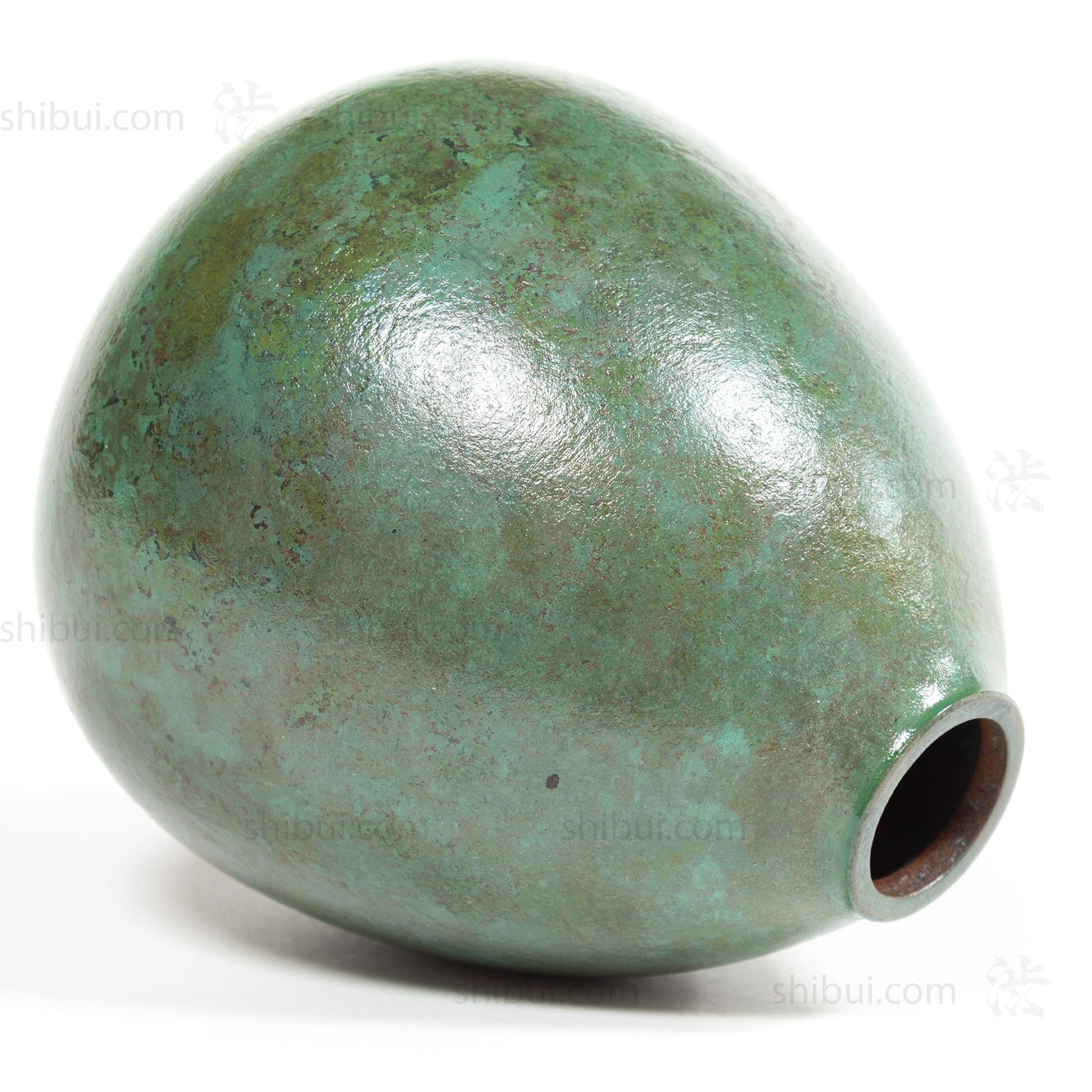 Teal Vintage Bronze Vase with Box