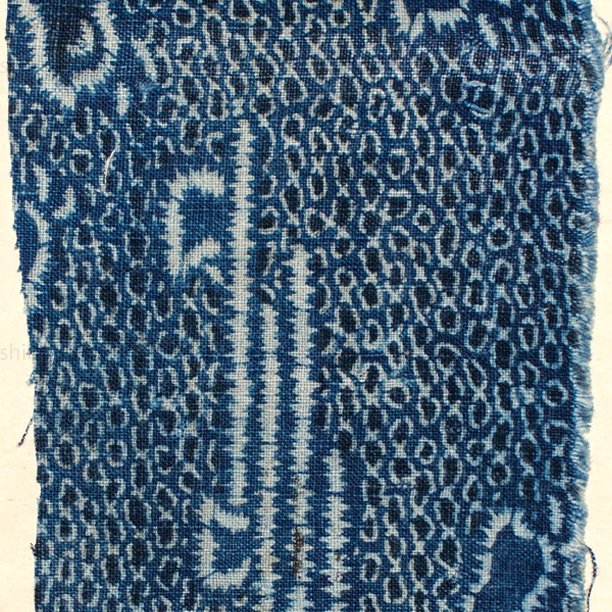 Katazome Fragment with Shibori Chidori Motif