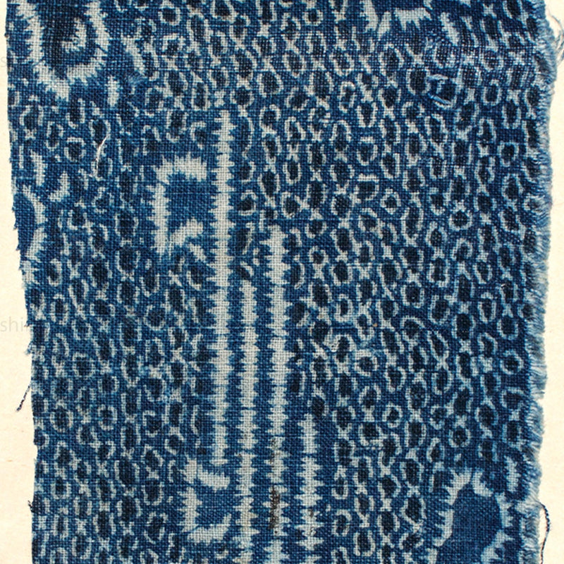 Katazome Fragment with Shibori Chidori Motif