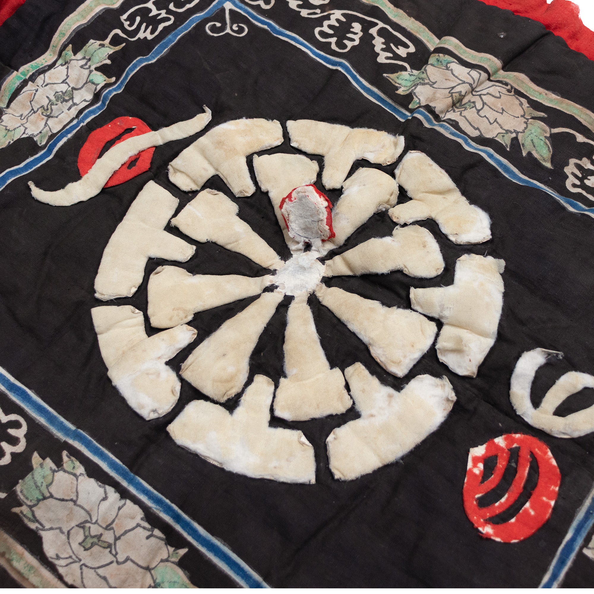 Tiger and Waterfall Umagake - Horse Banner - Japanese Indigo Tsutsugaki