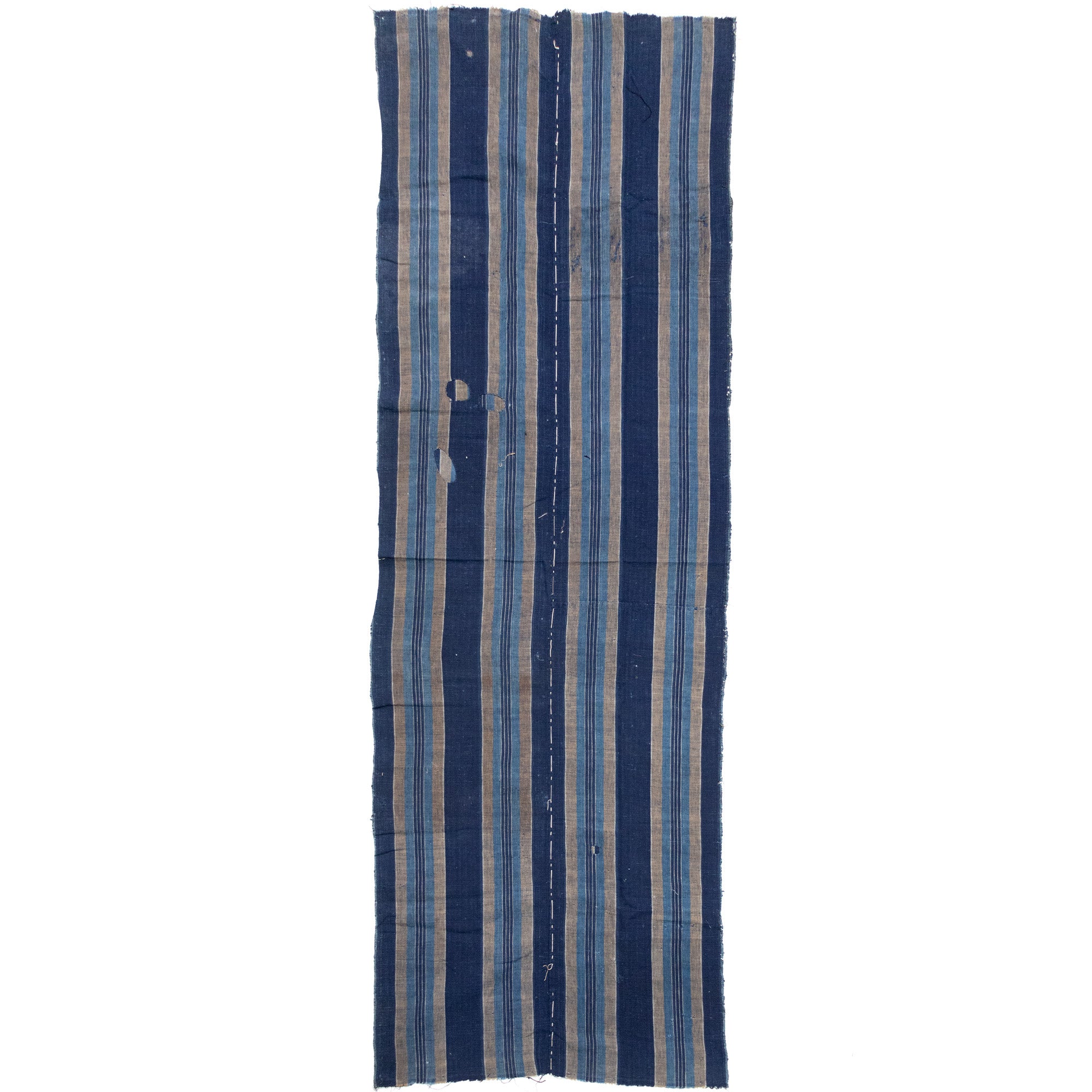 Indigo Shima Two Panel Sheet | Japanese Patchwork Textile