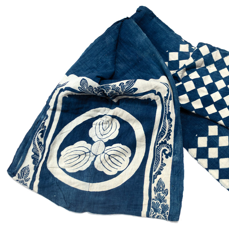 Check and Fern Umagake | Festival Horse Banner | Japanese Indigo