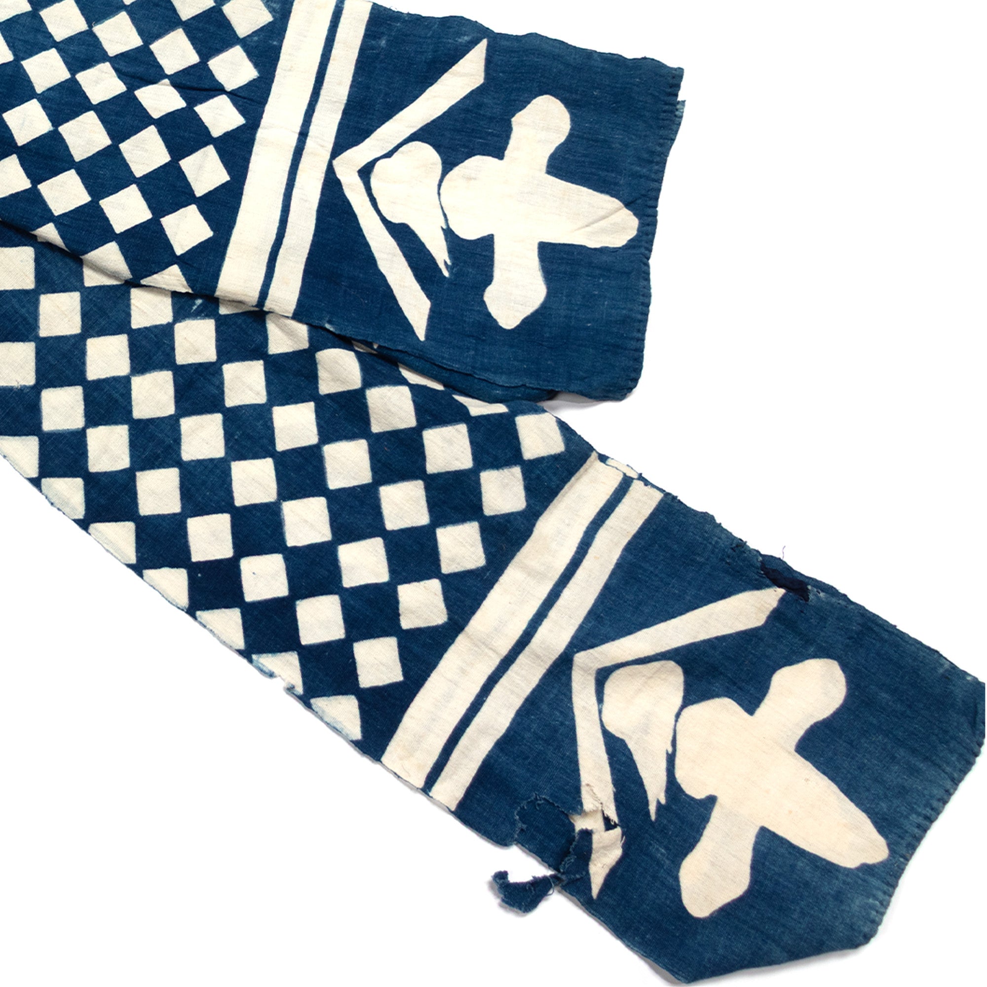Check and Fern Umagake | Festival Horse Banner | Japanese Indigo