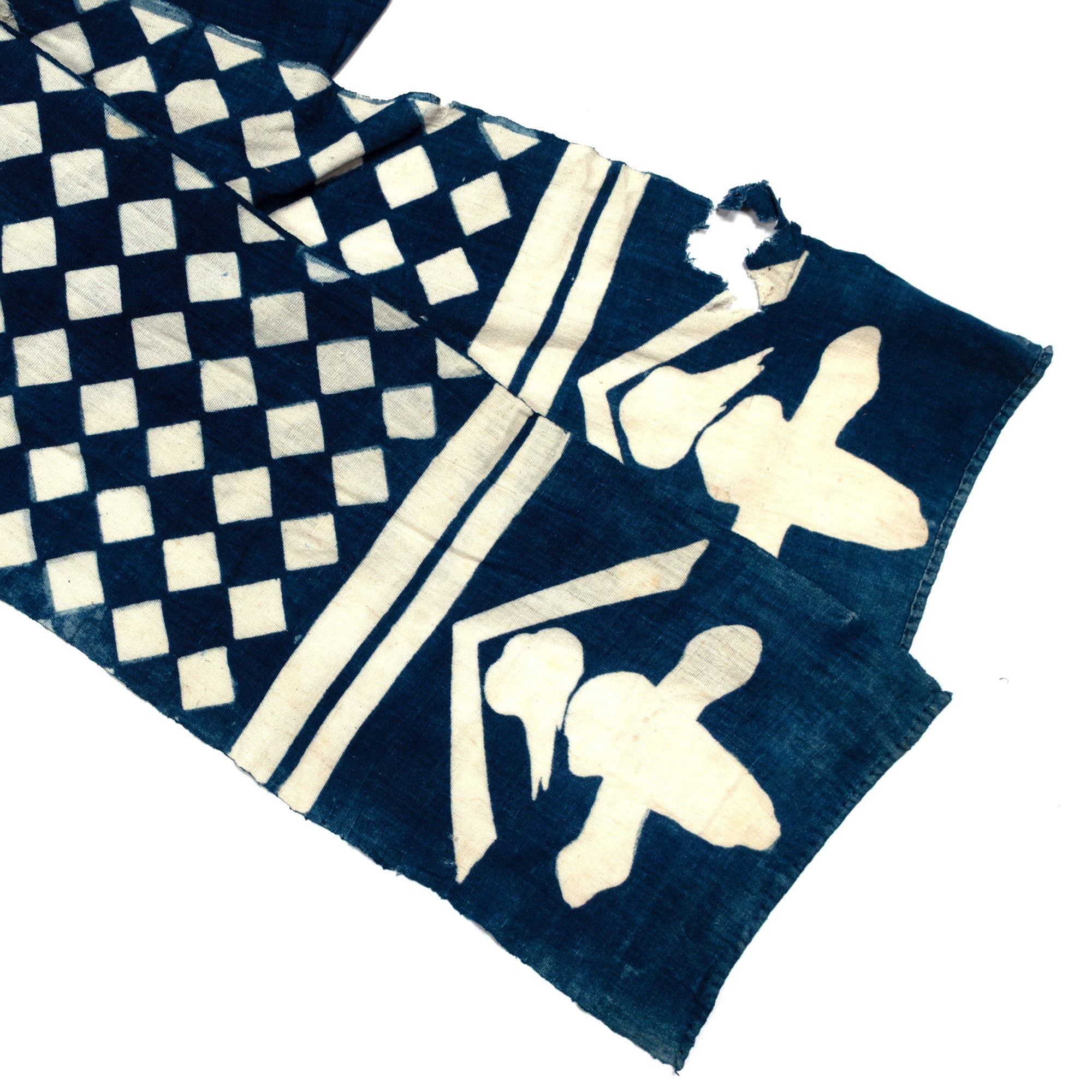 Check and Fern Umagake | Festival Horse Banner | Japanese Indigo