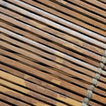 E-Sudare Split Bamboo Blind With Birds | Set of 2