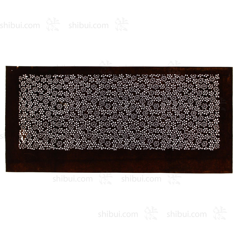 Meiji Floral Katagami | Japanese Lacquered Paper Stencil