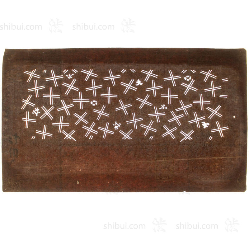 Meiji Hatch Katagami | Japanese Lacquered Paper Stencil