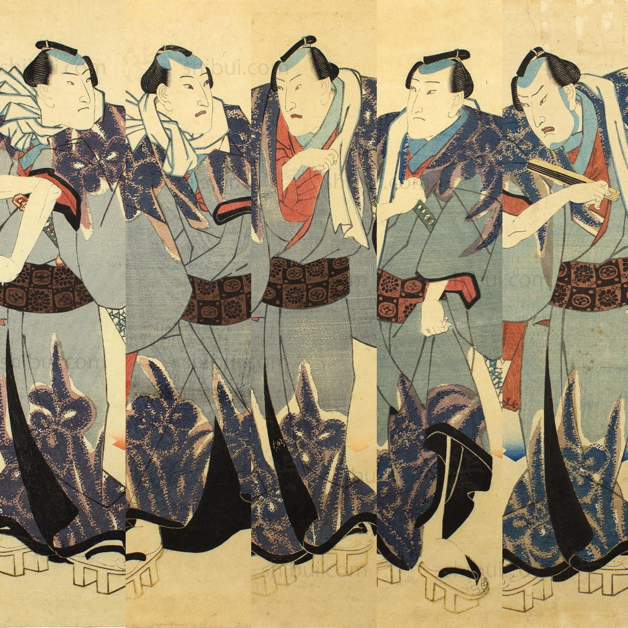Five Chivalrous Thieves Print Set | Japanese Wood Block Print
