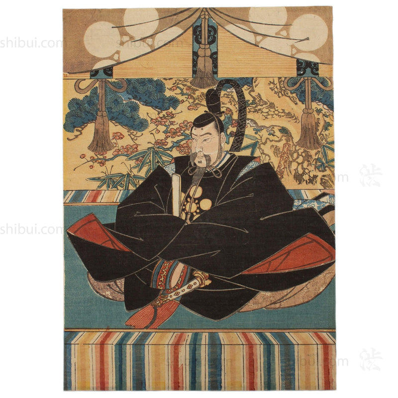 Toyotomi Hideyoshi Print | Antique Japanese Wood Block Print
