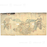 Fairy Tale Triptych | Antique Japanese Wood Block Print