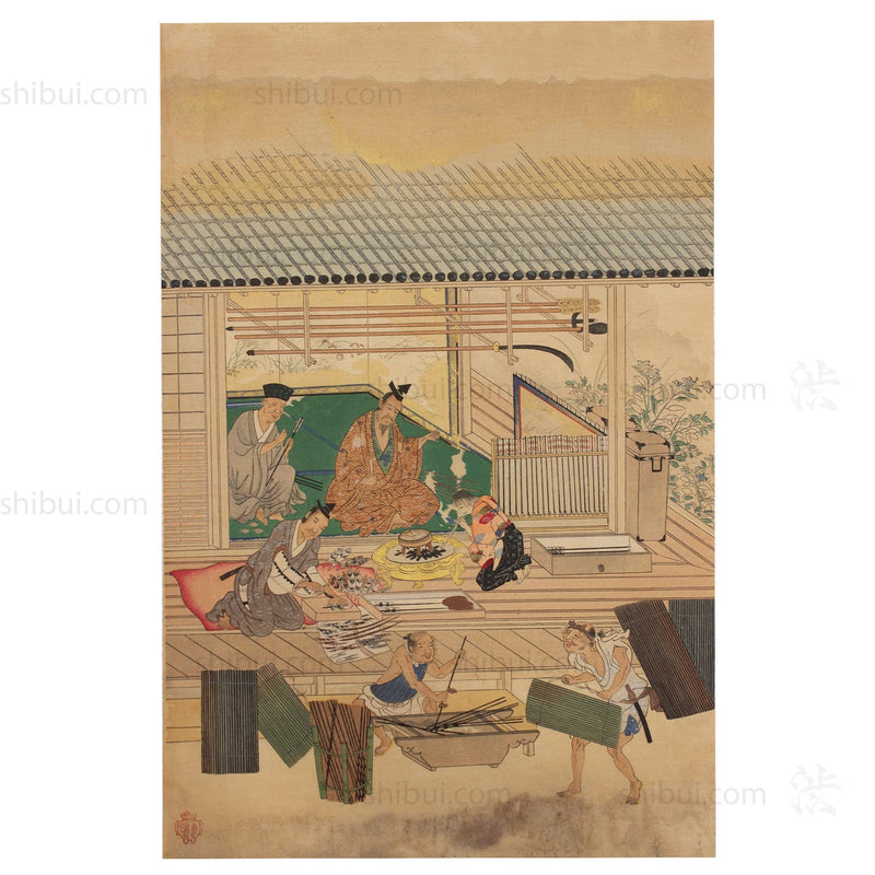 The Craftsmen's Life - Fletchers | Antique Japanese Wood Block Print