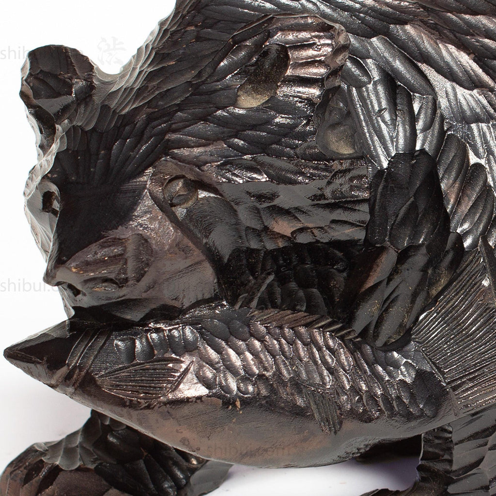 Kibori Kuma | Hand Carved Wood Bear | Japanese Hand Carved Bear