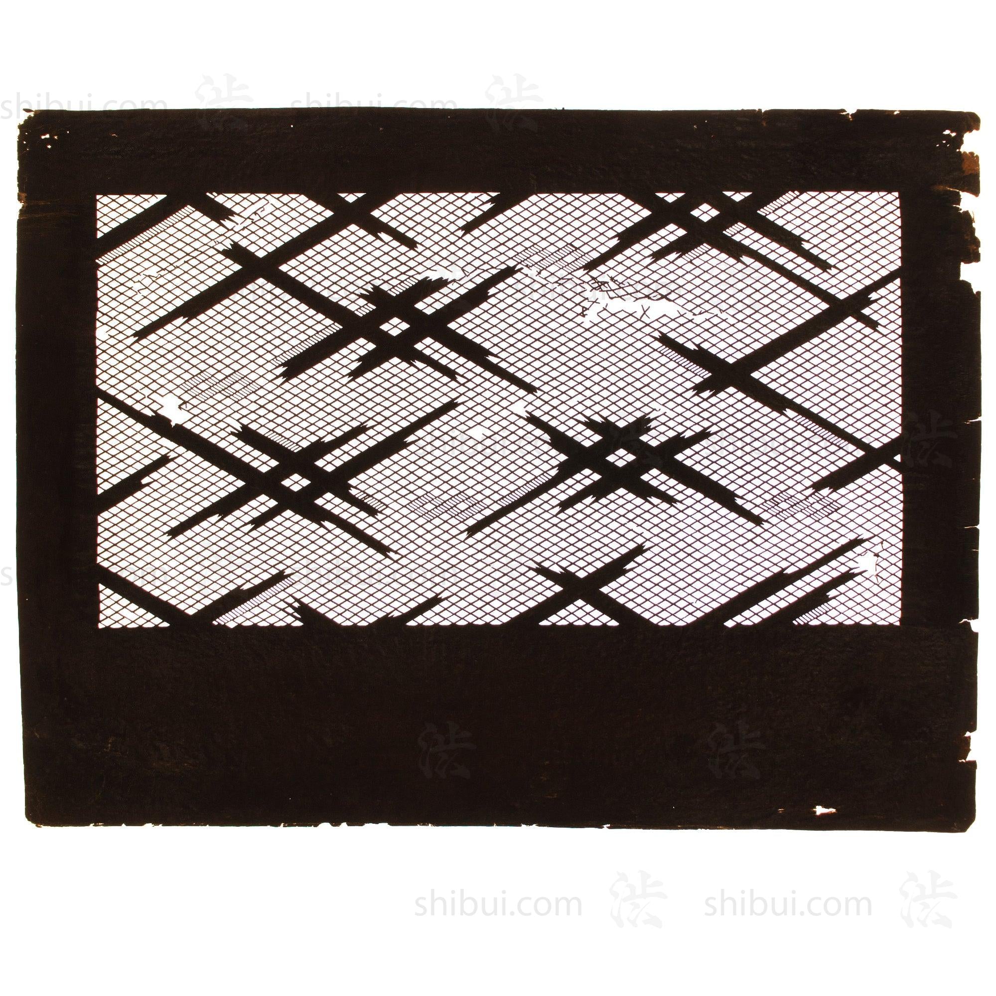 Kasuri Motif Katagami | Japanese Lacquered Paper Stencil