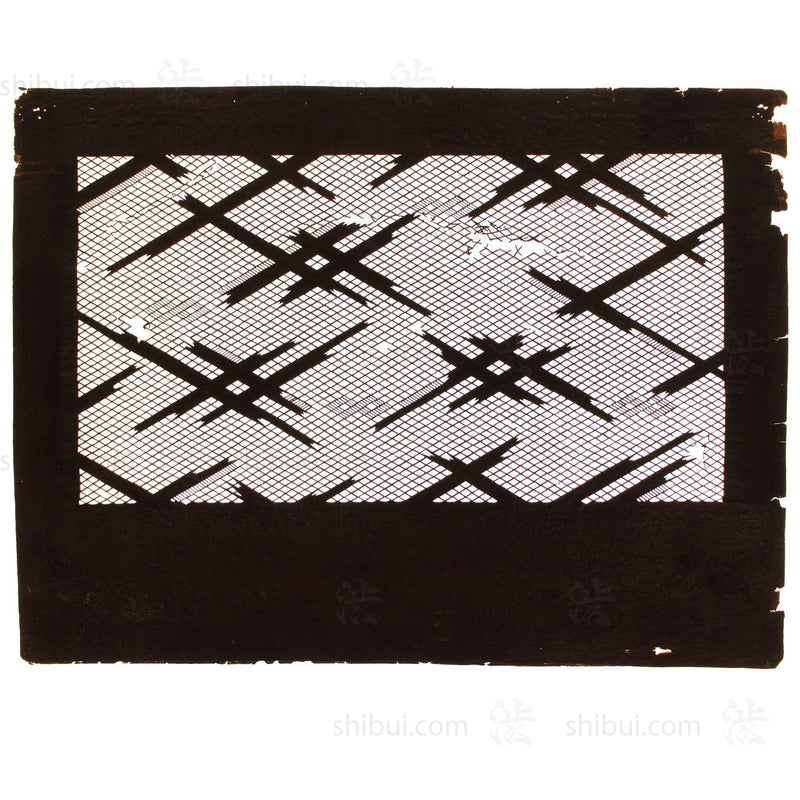 Kasuri Motif Katagami | Japanese Lacquered Paper Stencil