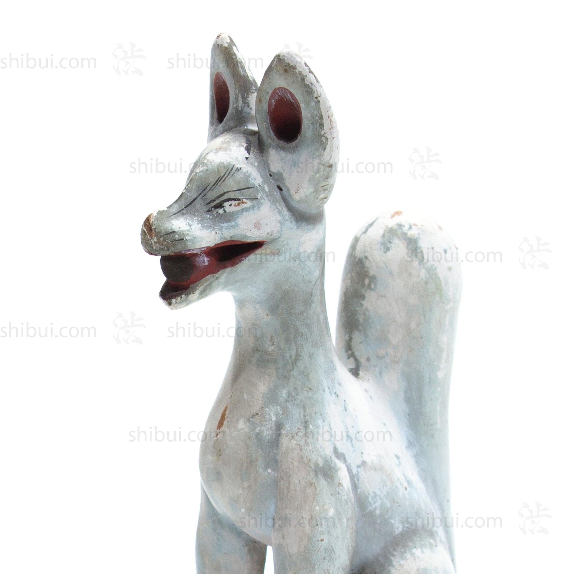 Inari Foxes | Sacred Kitsune Clay Figure Pair