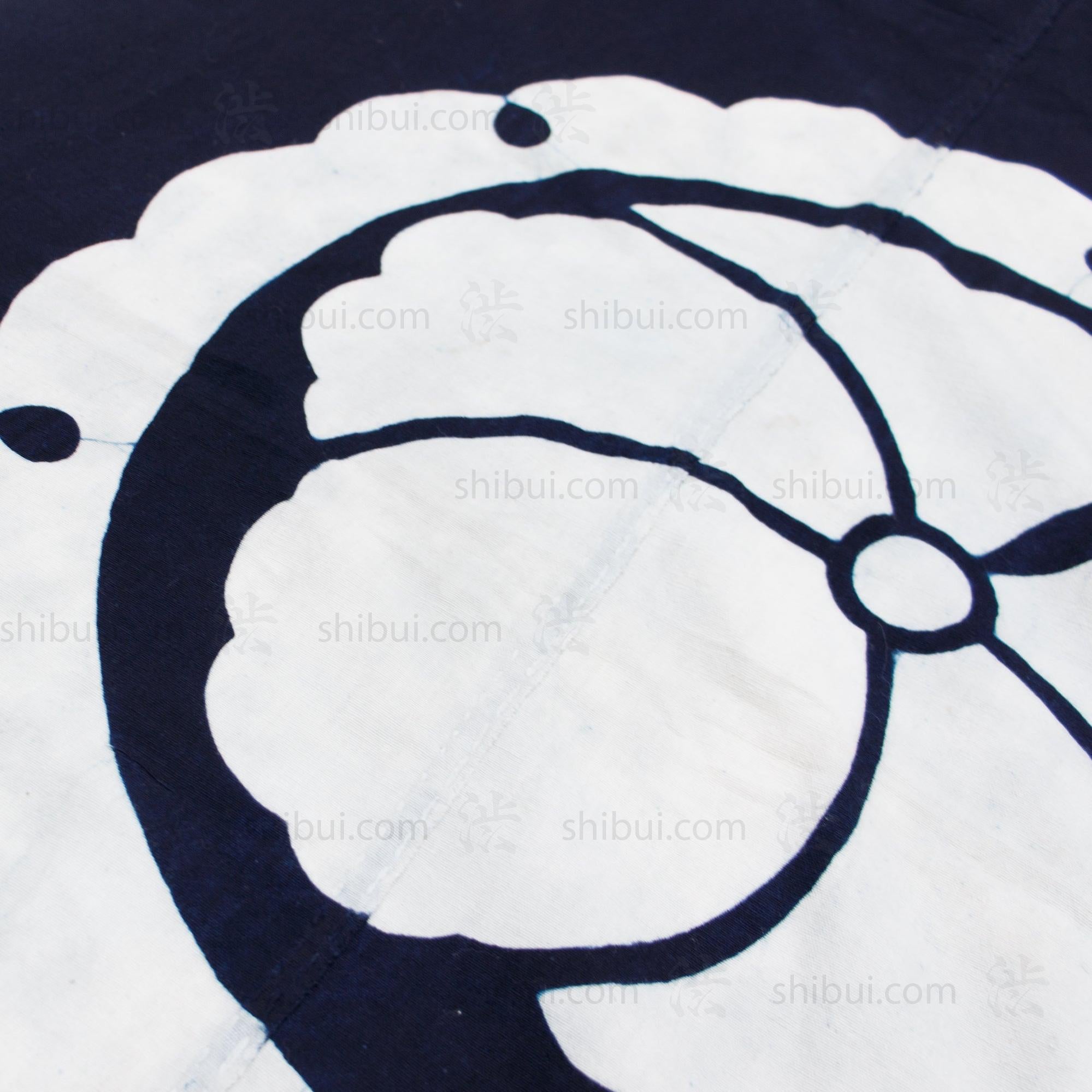 Ivy Mon And Lucky Symbol Indigo Tsutsugaki Furoshiki