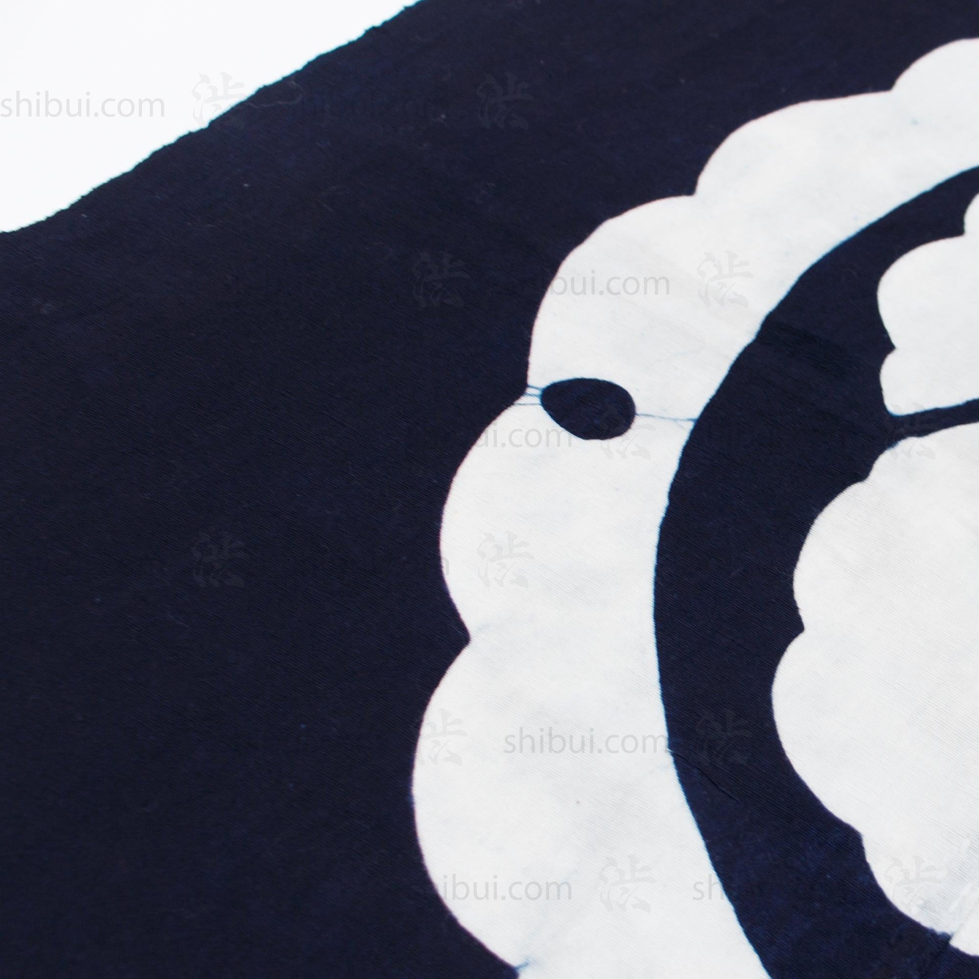 Ivy Mon And Lucky Symbol Indigo Tsutsugaki Furoshiki