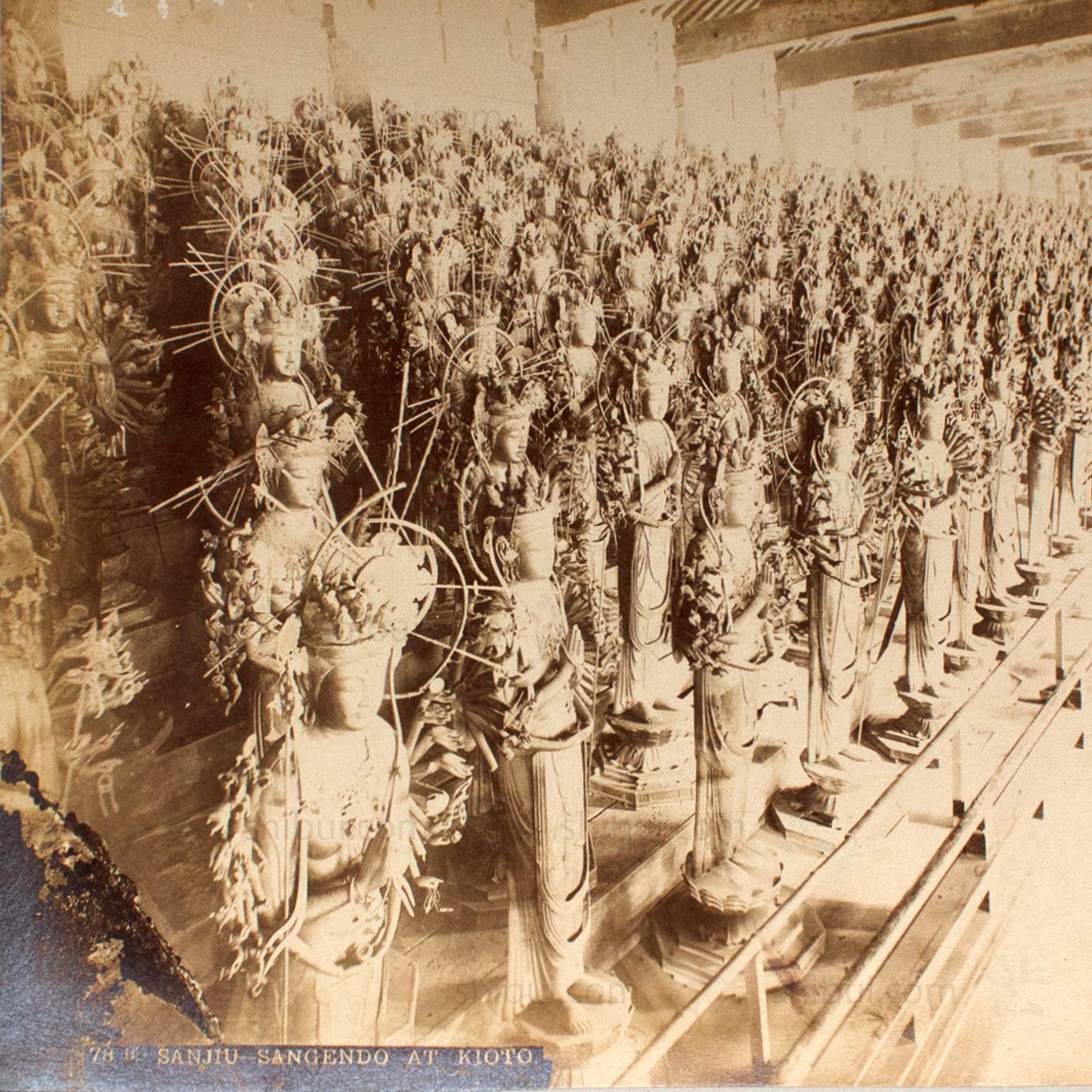 Antique Japanese Albumen Photo of Sanjusangendo | Rengeo-in