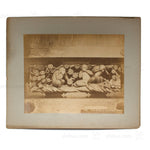 Antique Japanese Albumen Photo of Three Wise Monkeys in Toshogu Temple