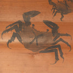 Antique Japanese Buddhist Temple Crab Ceiling Painting