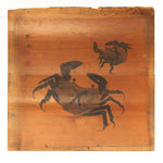Antique Japanese Buddhist Temple Crab Ceiling Painting