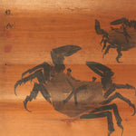 Antique Japanese Buddhist Temple Crab Ceiling Painting
