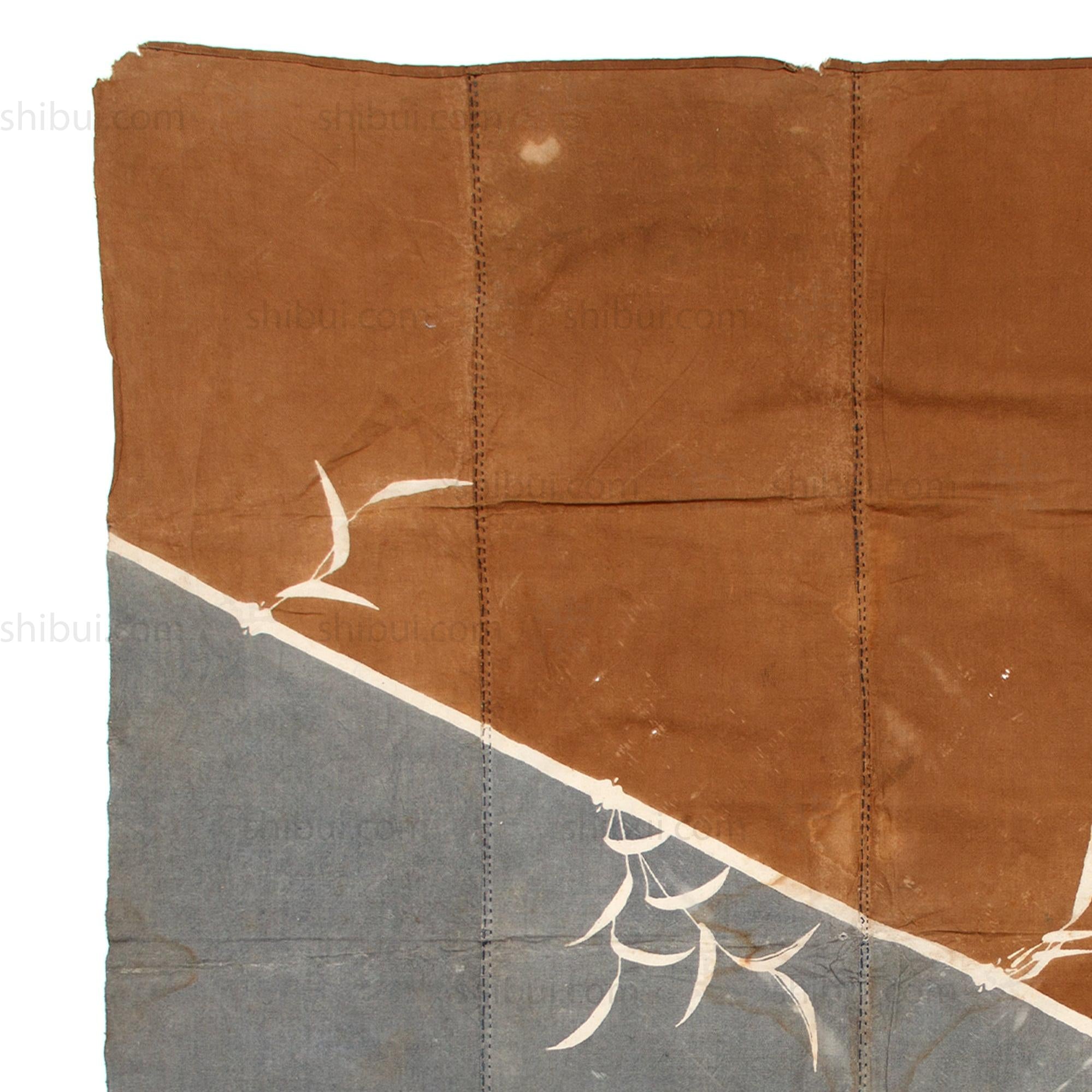 Tsutsugaki Furoshiki with Reeds & Butterfly