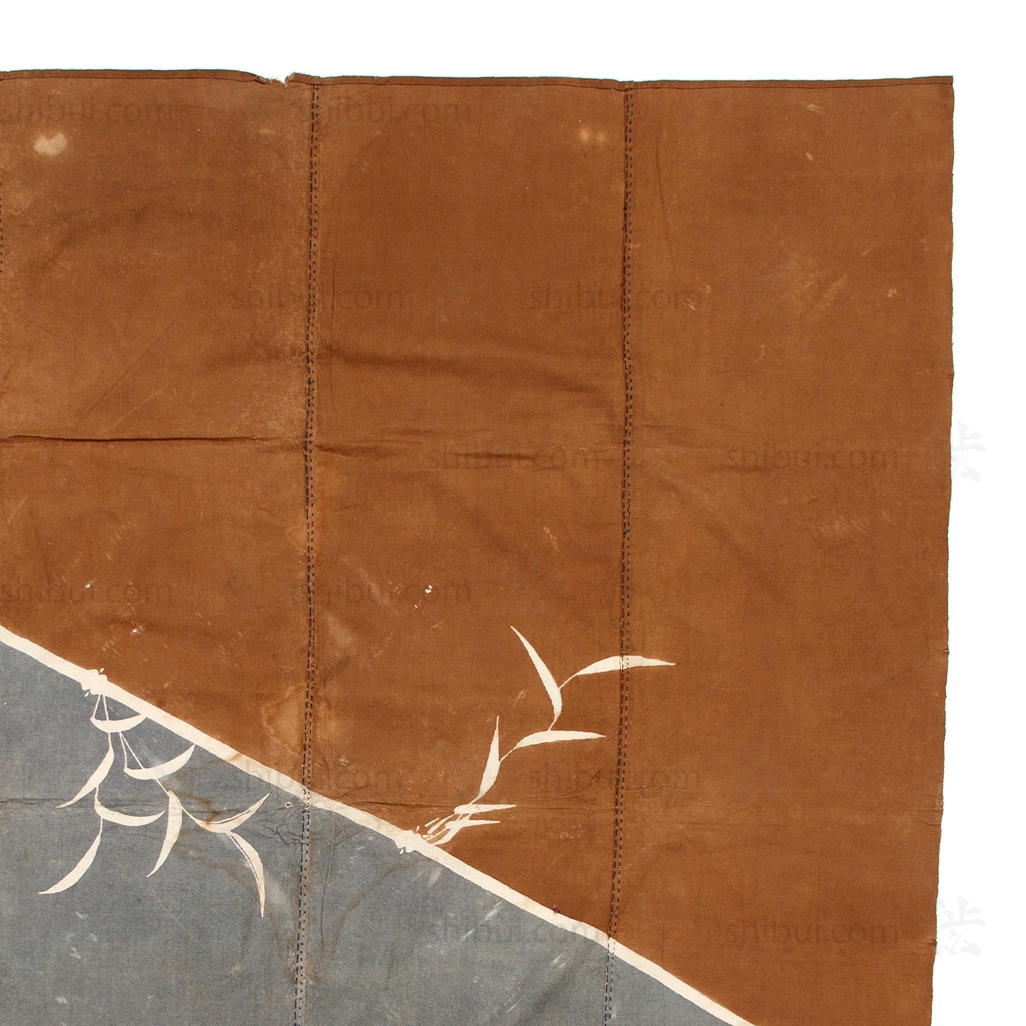 Tsutsugaki Furoshiki with Reeds & Butterfly