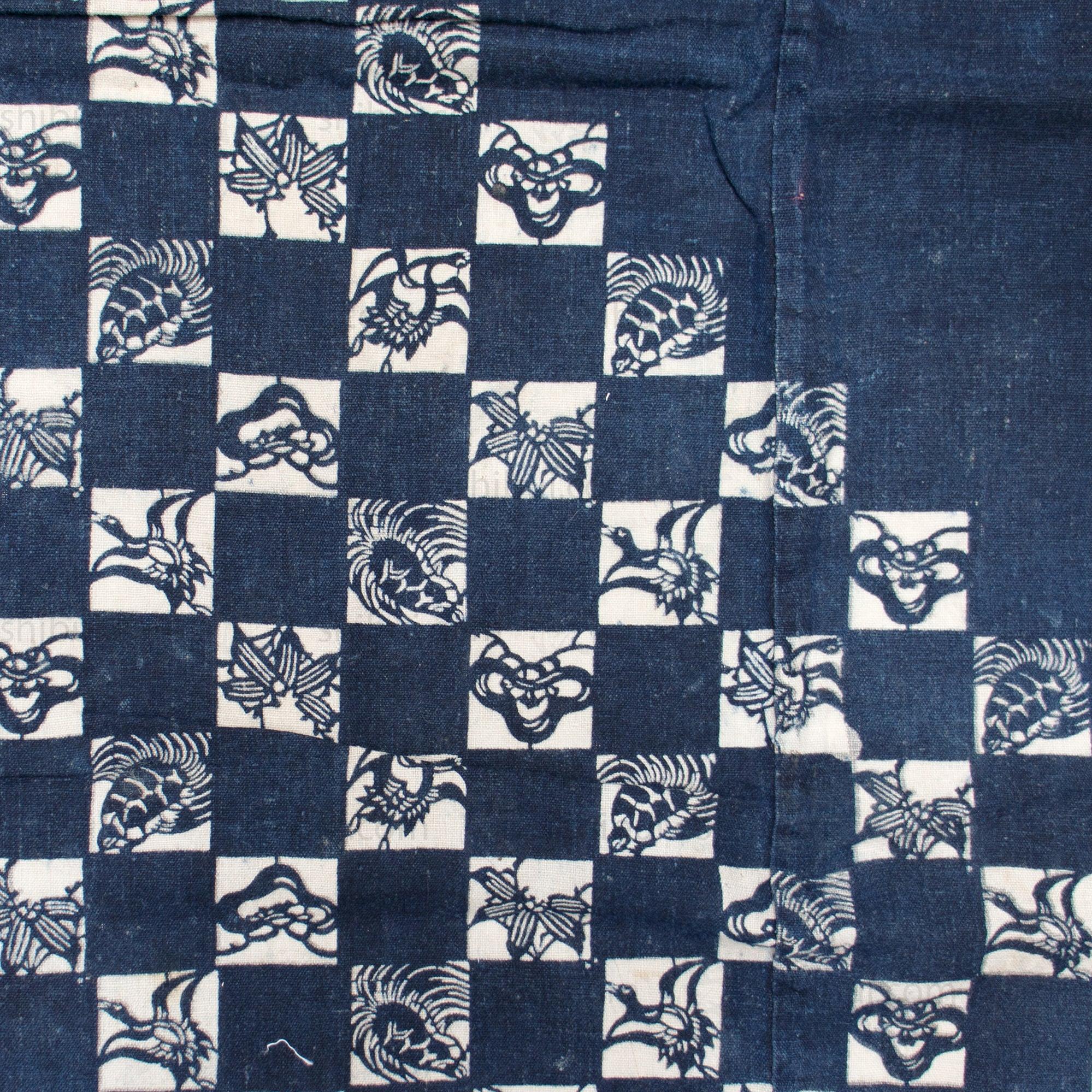 Antique Japanese Indigo Katazome Furoshiki