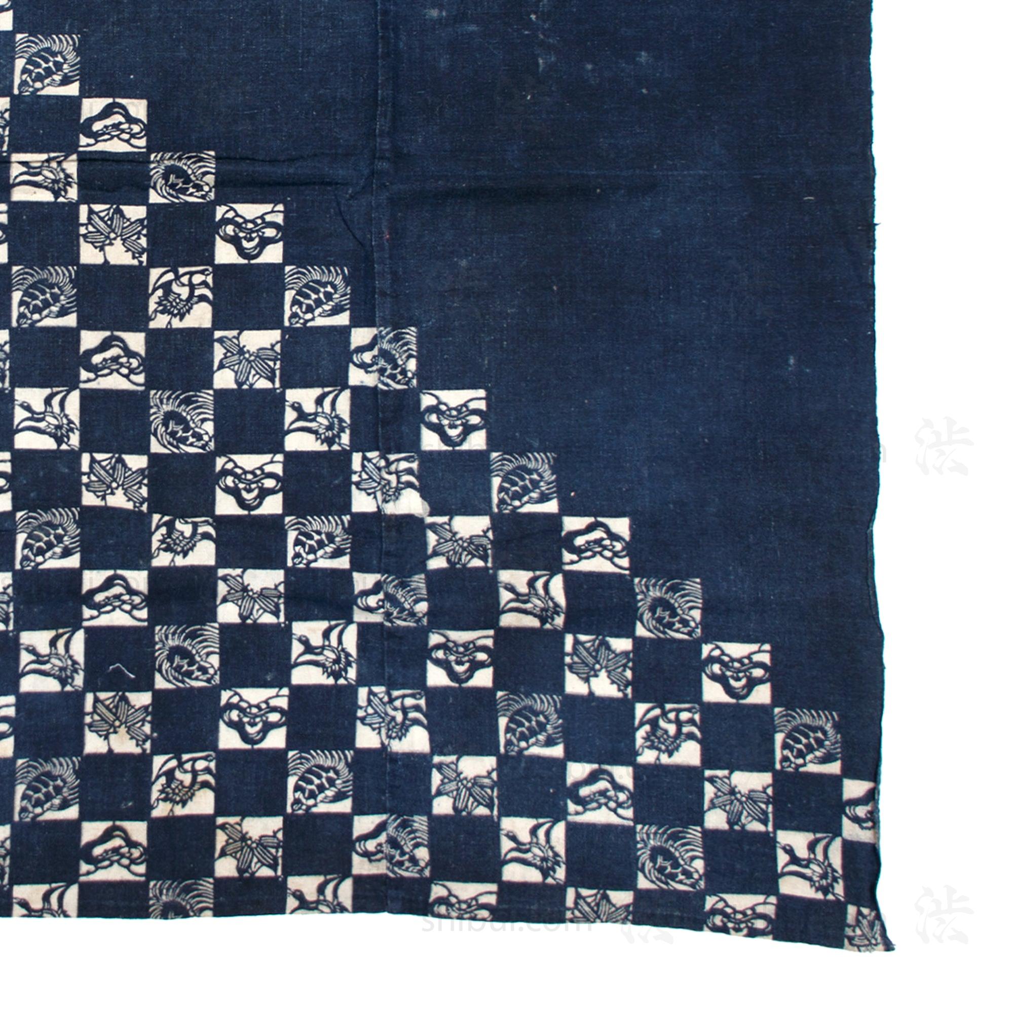 Antique Japanese Indigo Katazome Furoshiki