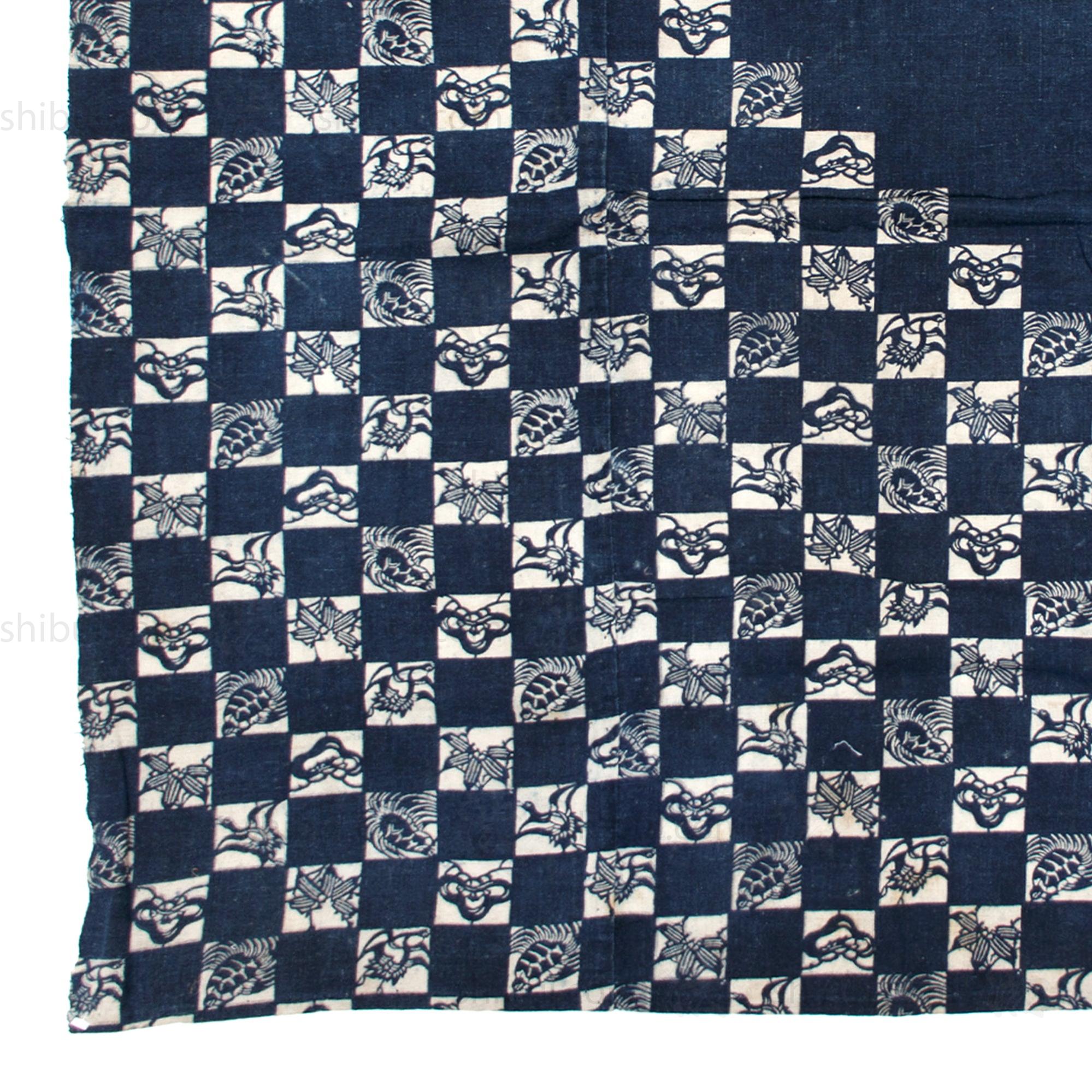 Antique Japanese Indigo Katazome Furoshiki