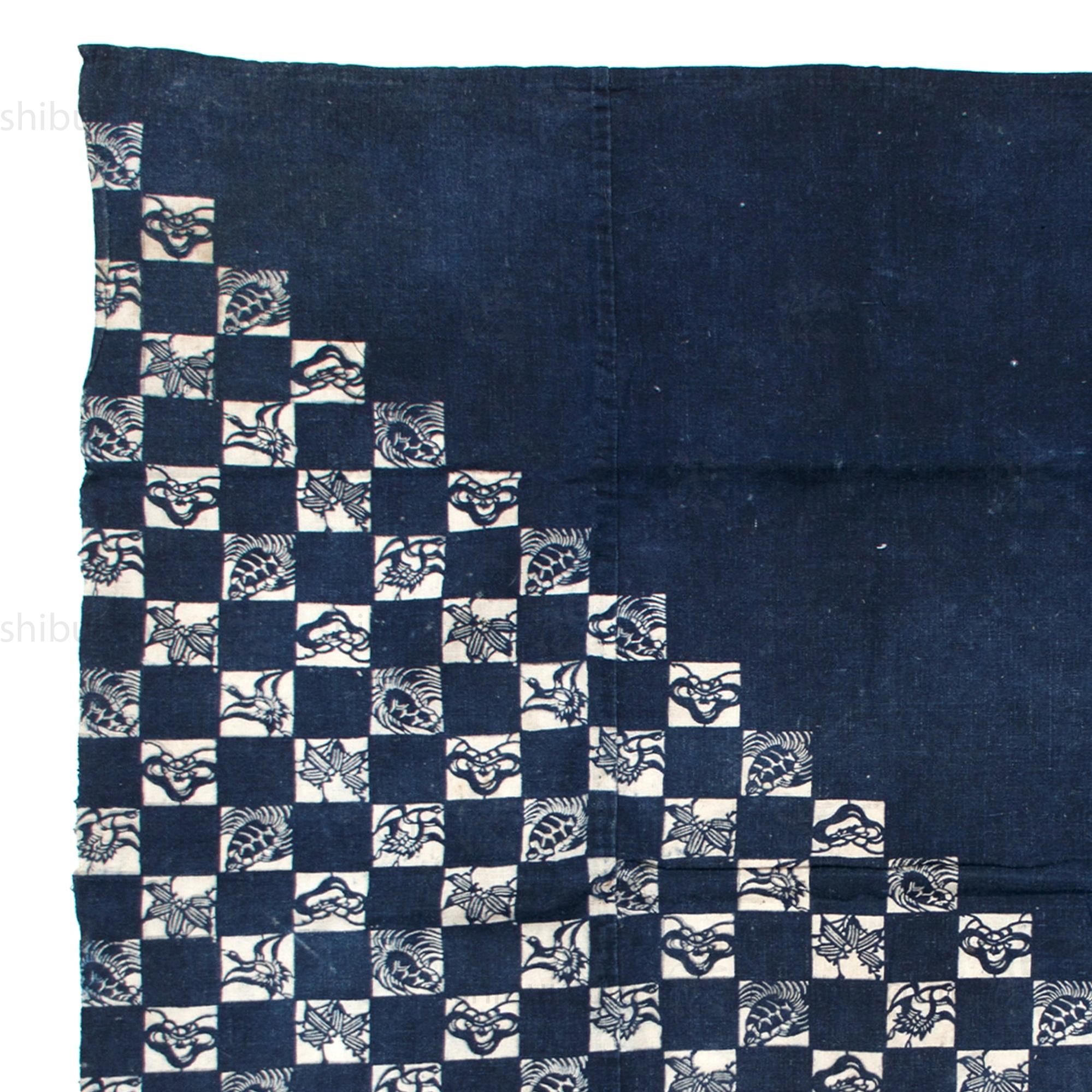Antique Japanese Indigo Katazome Furoshiki