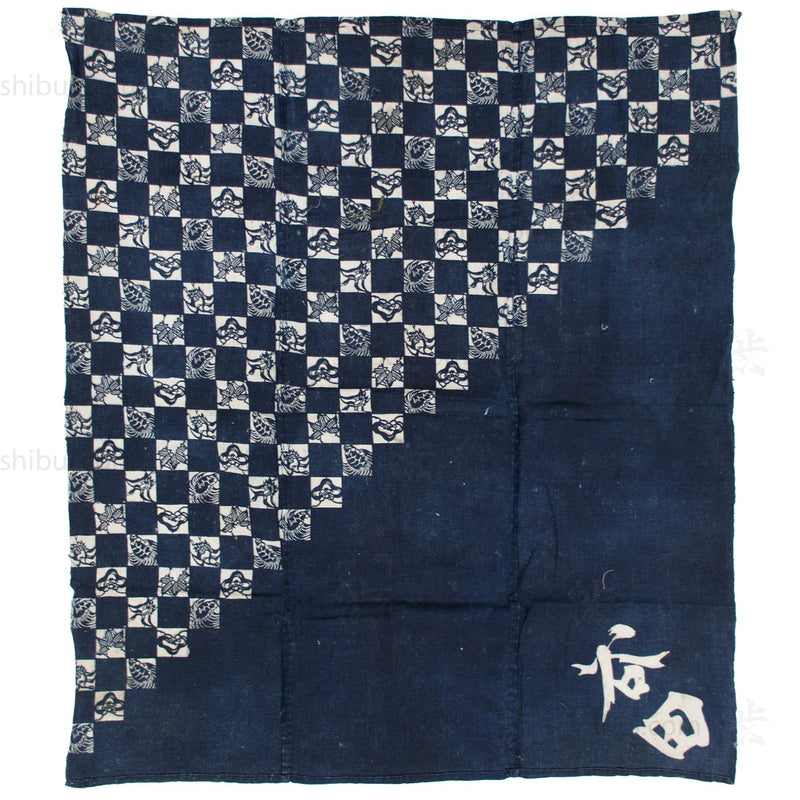 Antique Japanese Indigo Katazome Furoshiki
