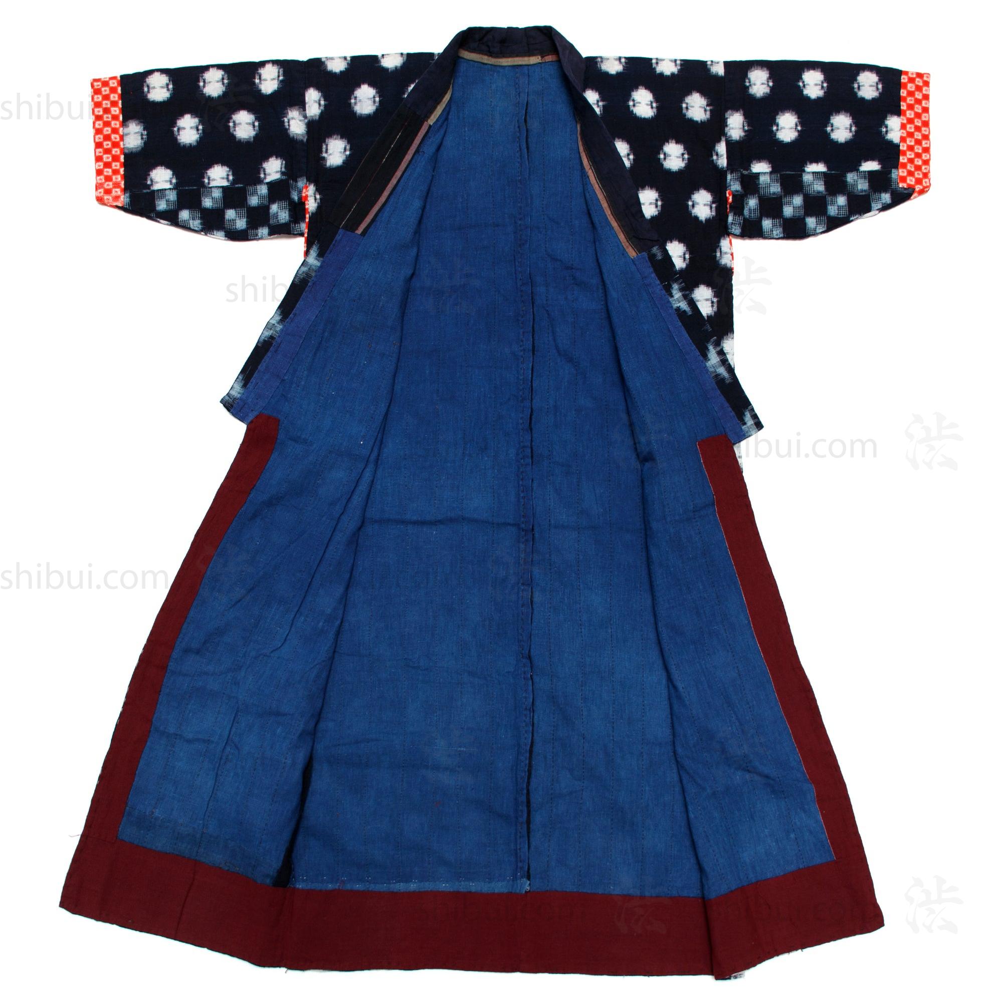 Quilted Indigo Kasuri Kimono