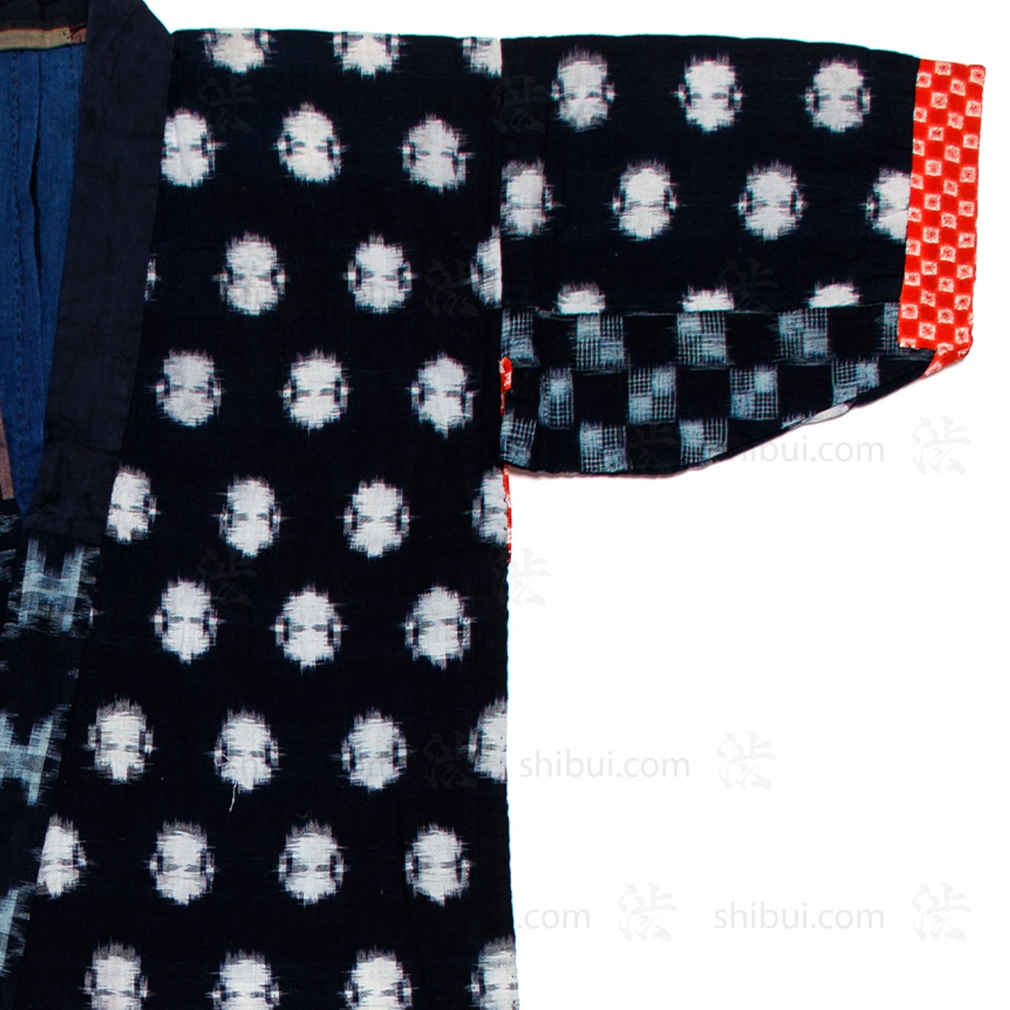 Quilted Indigo Kasuri Kimono