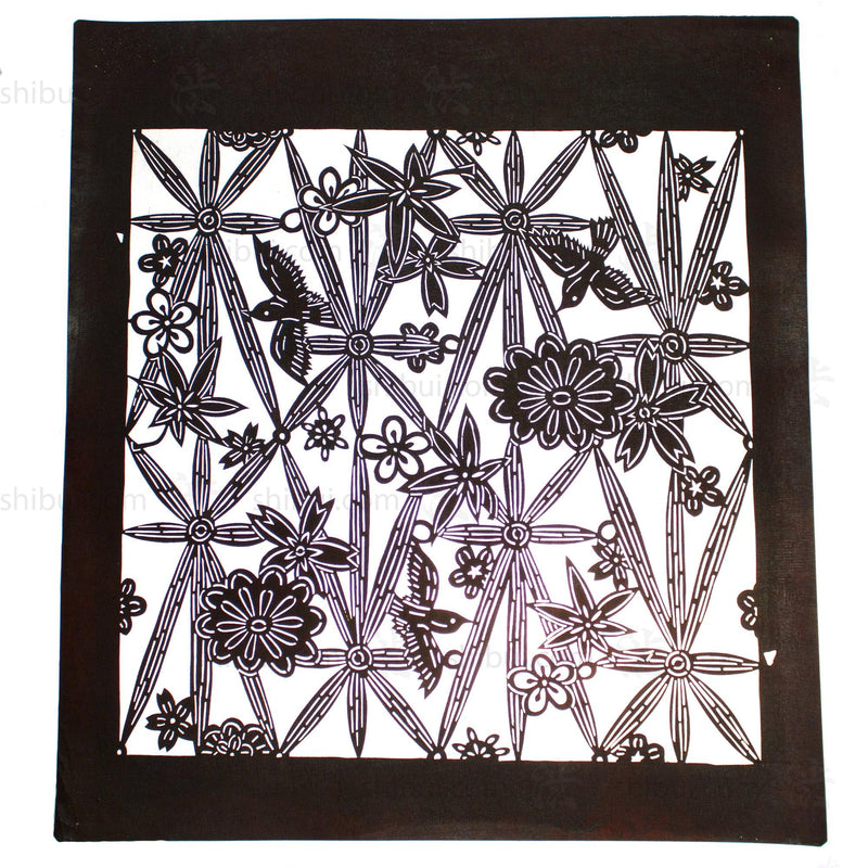 Katagami Japanese Lacquered Paper Mid Century Stencil