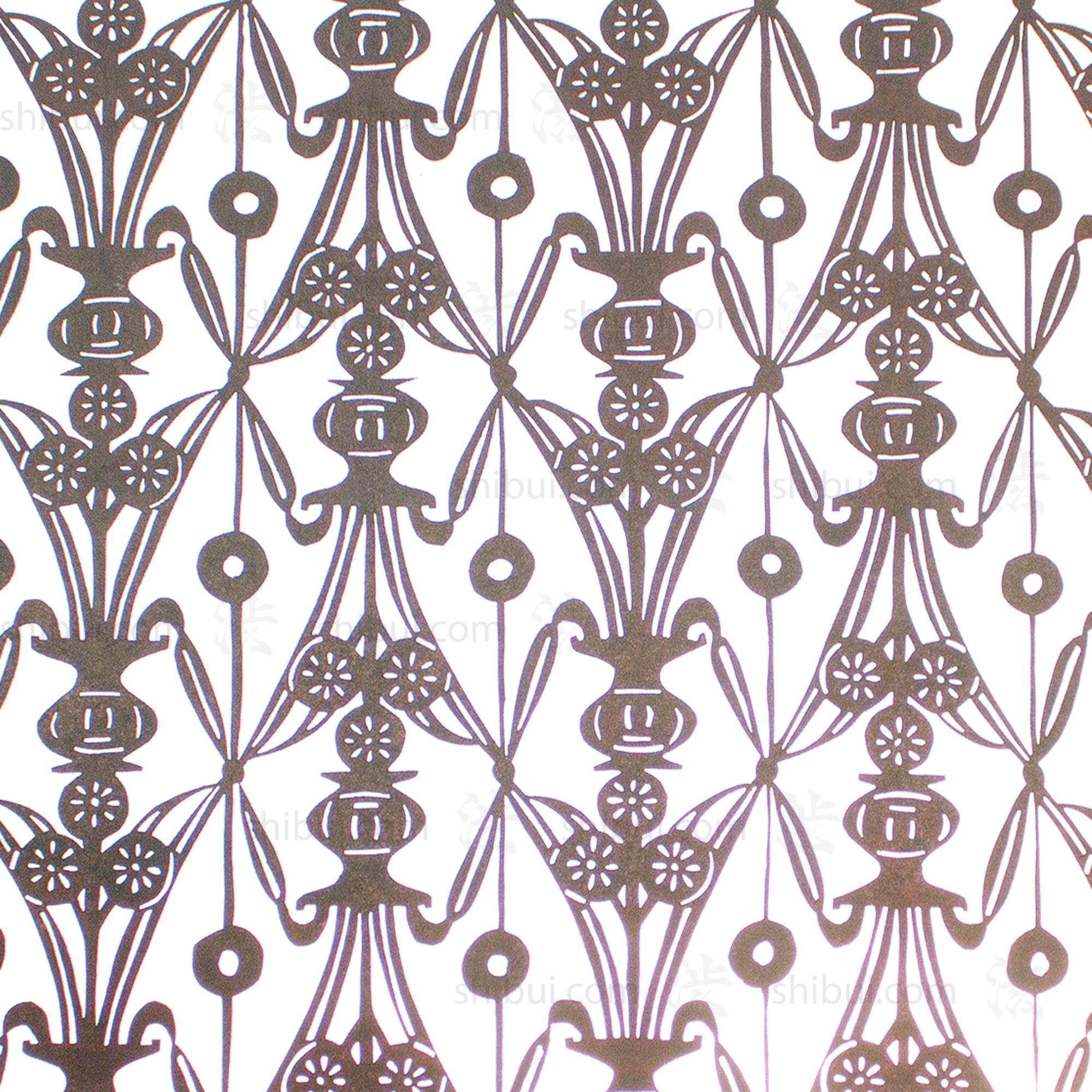 Katagami Japanese Lacquered Paper Mid Century Stencil