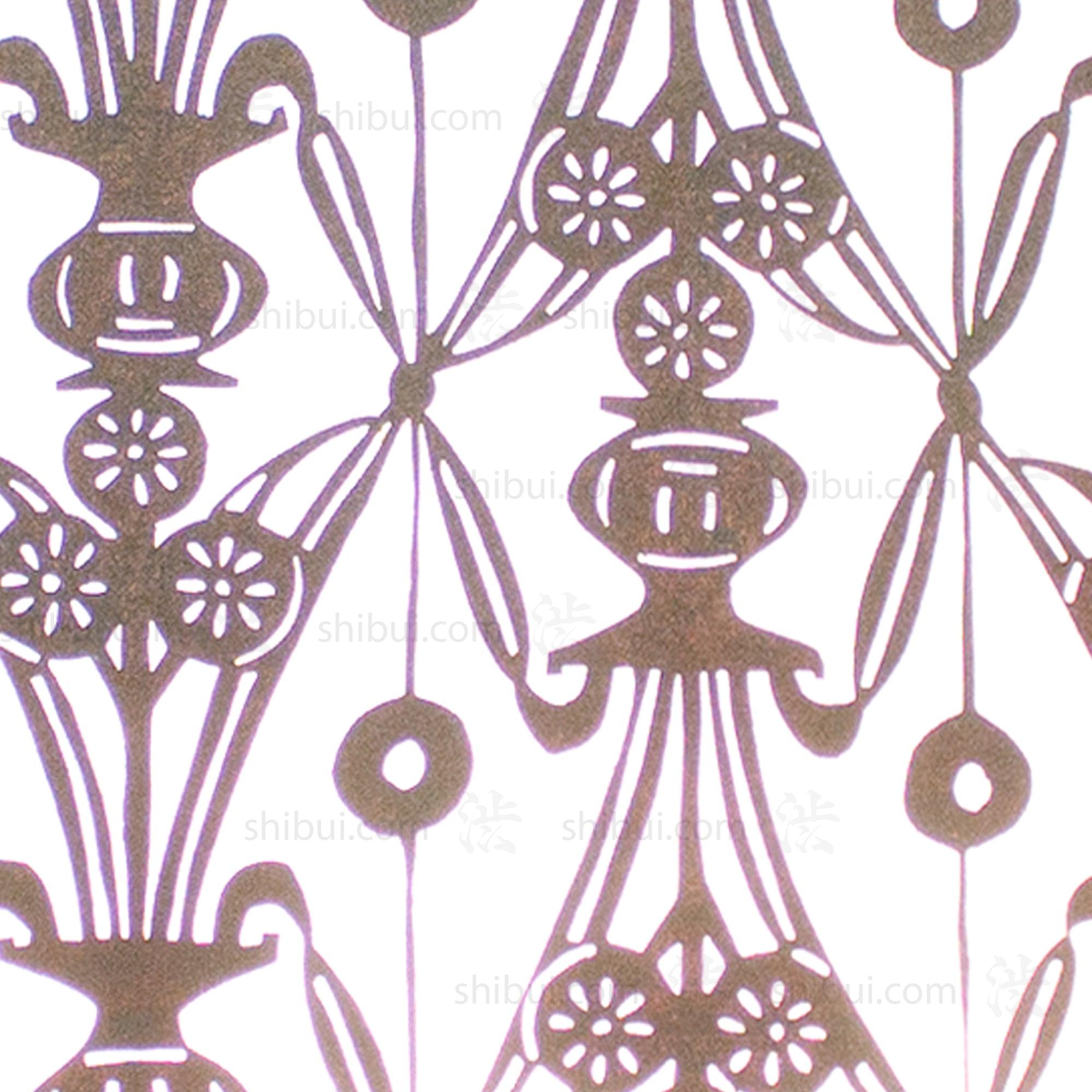 Katagami Japanese Lacquered Paper Mid Century Stencil