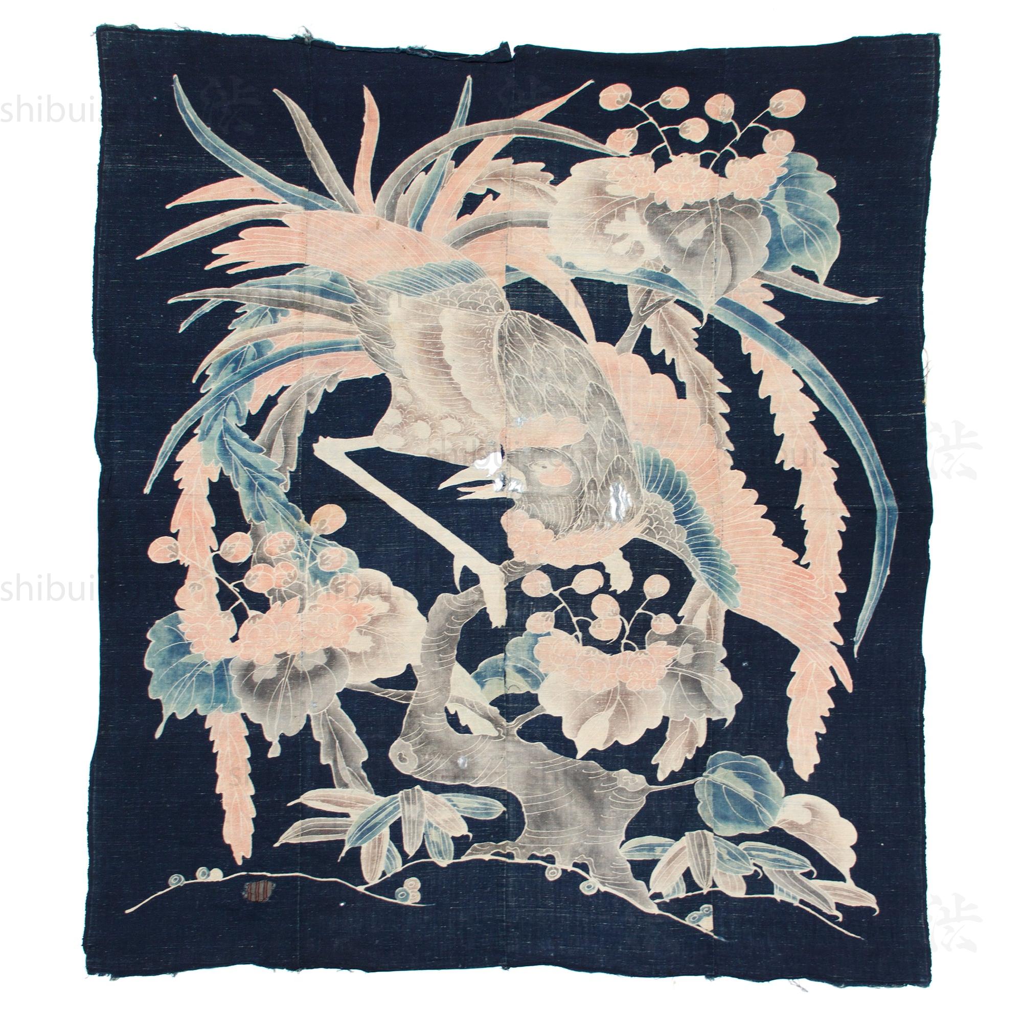 Antique Tsutsugaki Hyoo Phoenix Futonji