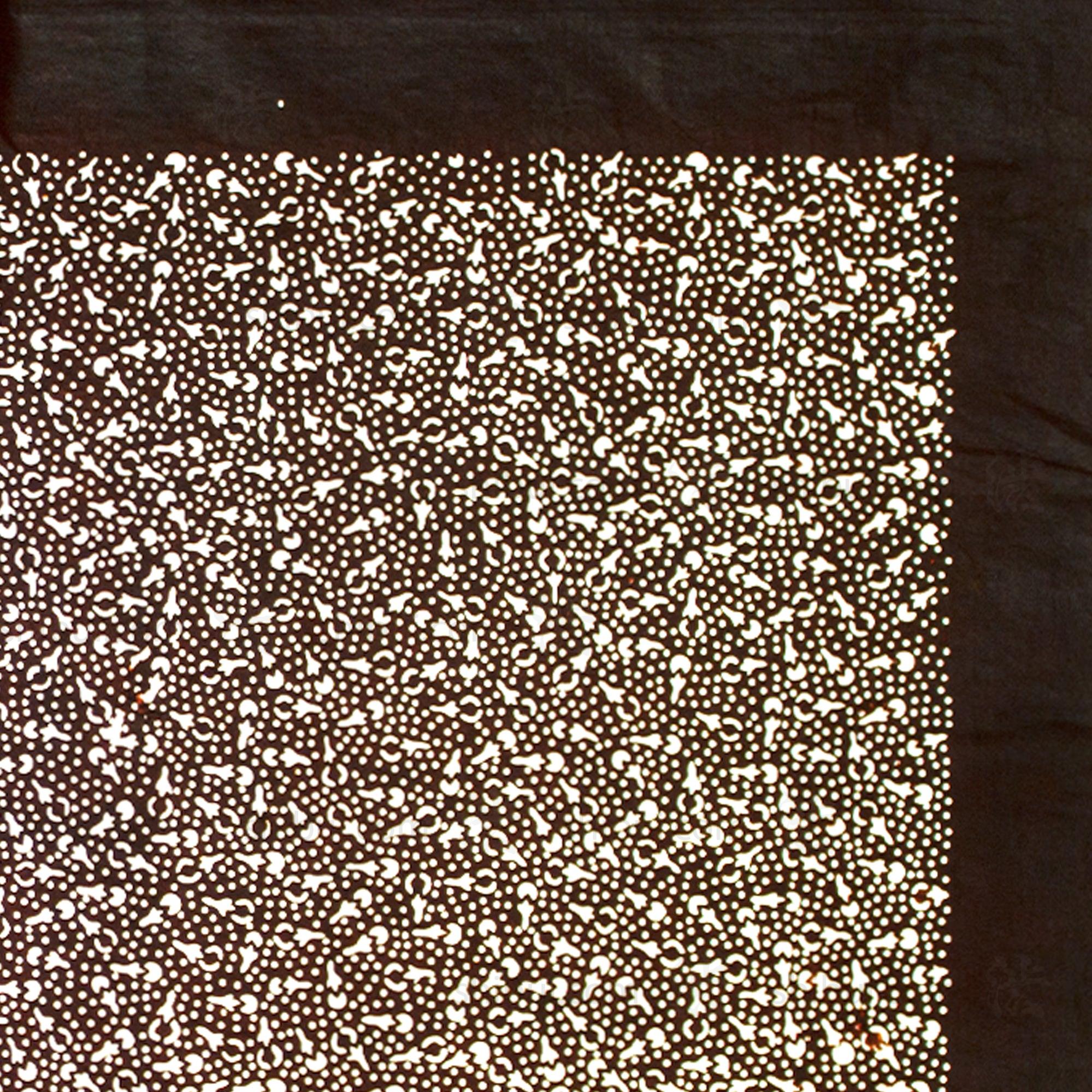 Katagami Japanese Lacquered Paper Stencil with Nasu - Eggplant Motif