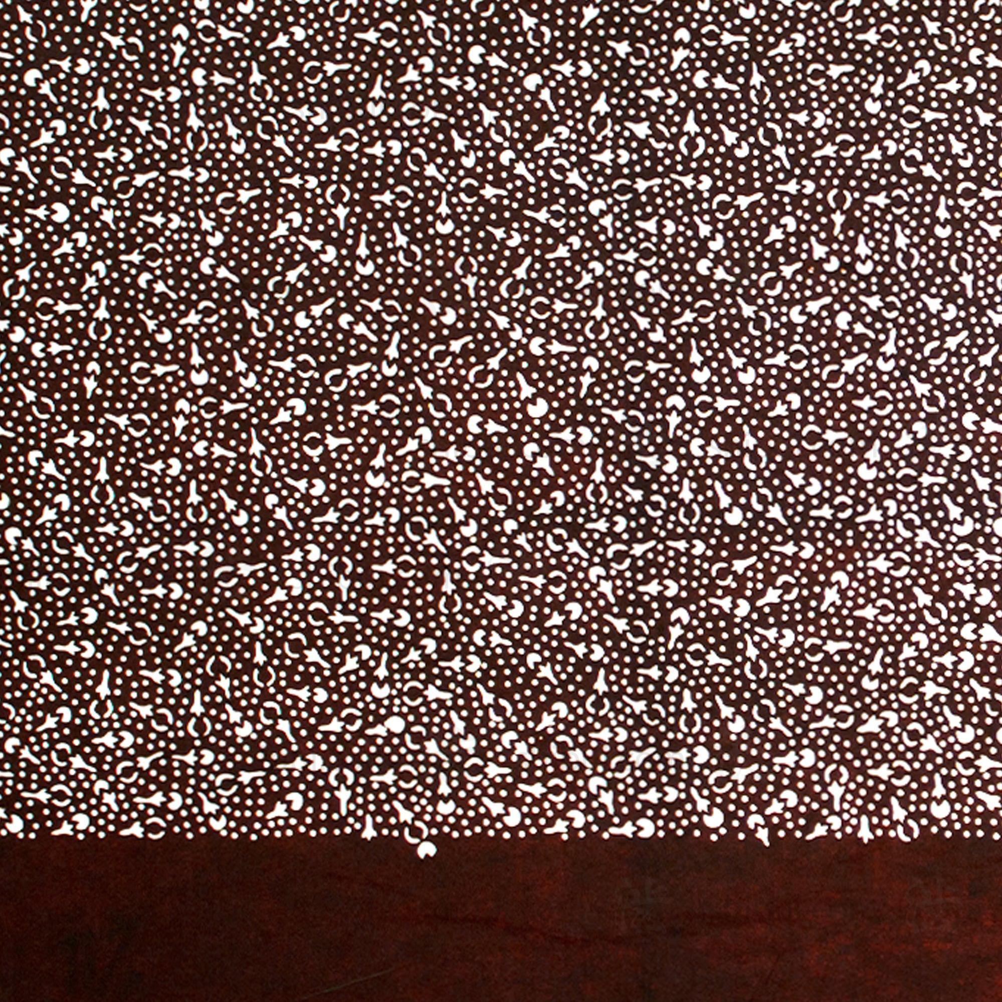 Katagami Japanese Lacquered Paper Stencil with Nasu - Eggplant Motif