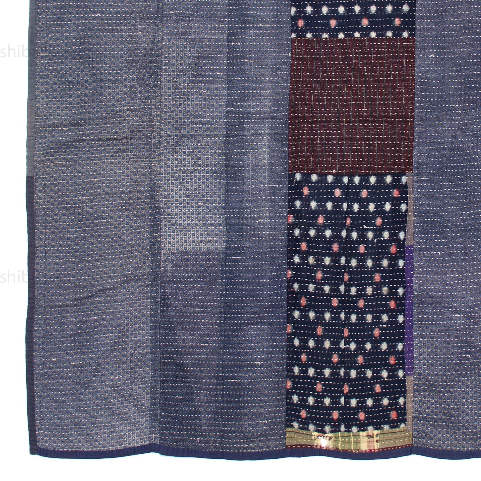 Sashiko Japanese Indigo Cotton Blanket