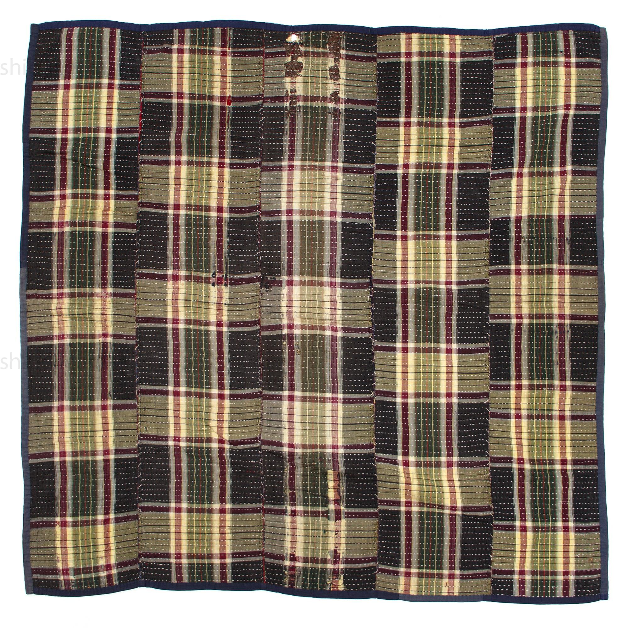 Sashiko Japanese Indigo Cotton Blanket