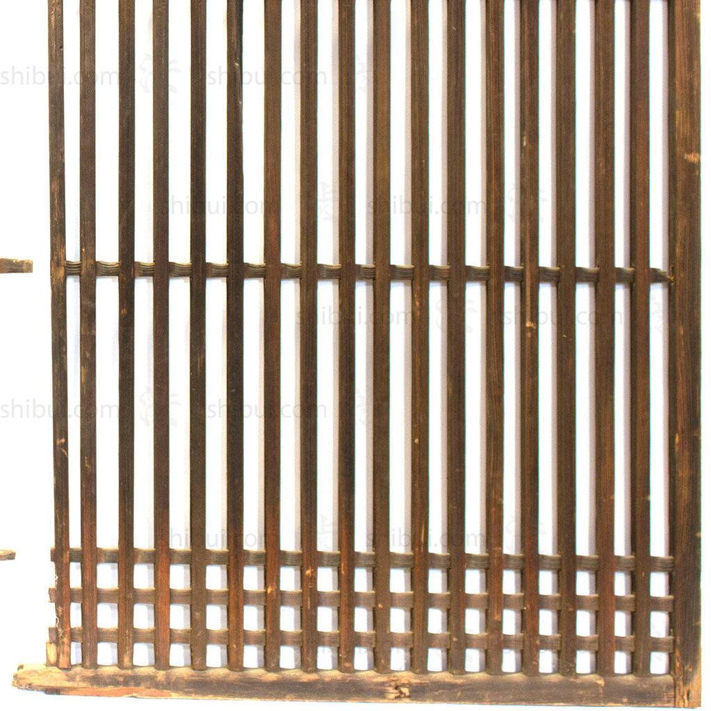 Pair of Machiya Exterior Panels | Japanese Cedar Architectural Panel | Screen
