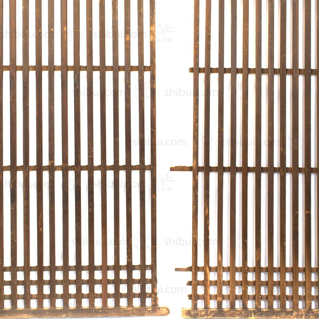 Pair of Machiya Exterior Panels | Japanese Cedar Architectural Panel | Screen
