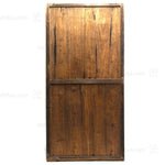 reverse of weathered yellow red door