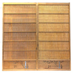 Pair of Sugi Yoshido Doors | Japanese Cedar and Bamboo Wooden Doors for Summer